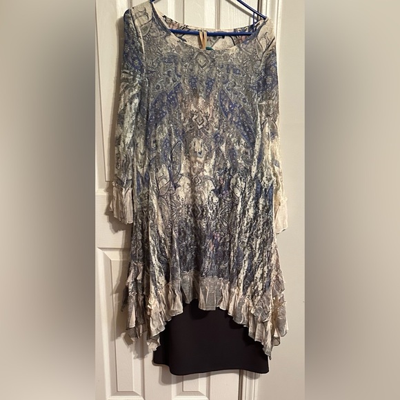 Origami Dresses & Skirts - 2pc Elegant Blue and Cream Women's Skirt Set